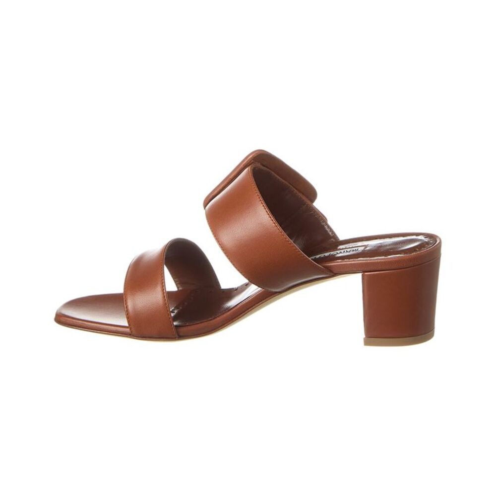 Manolo Blahnik Titubanew 50 Leather Sandal - Picture 2 of 5